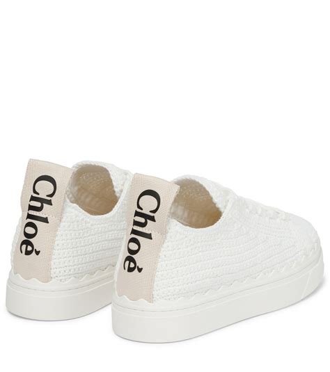 chloe crochet sneakers|chloe scalloped sneakers.